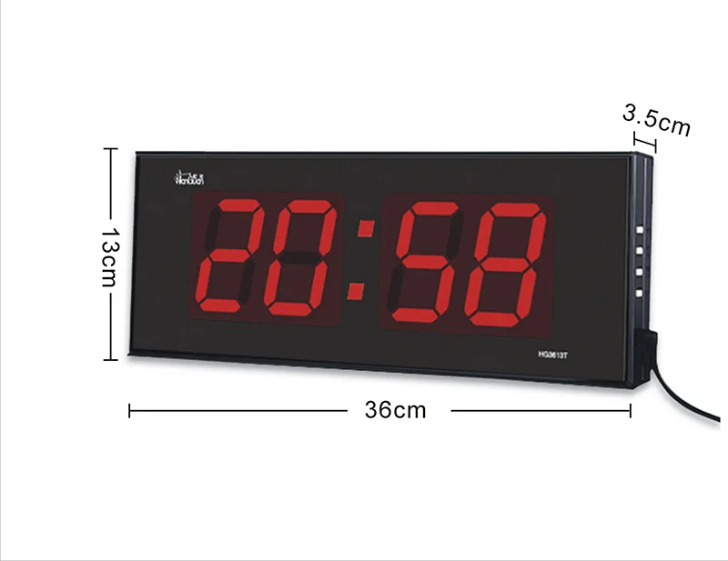 Большие светодиодные цифровые настенные часы с большими цифрами для гостиной, двойное использование настольных и подвесных украшений с люминовой подсветкой.