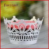 60pcs hot sale wedding party decorations cupcake liners customizedfancy die cut royal crown handmade paper craft party favor