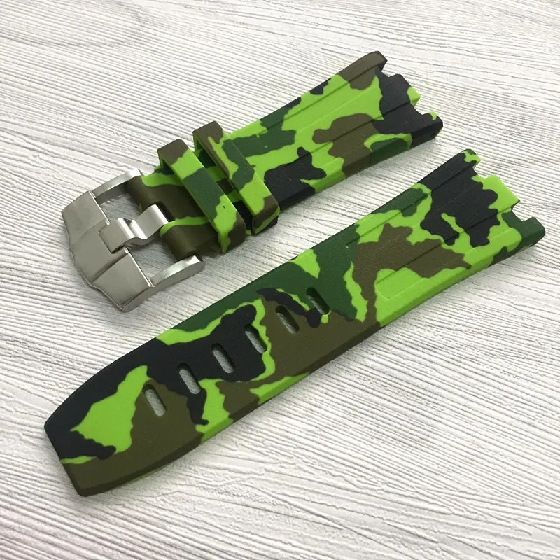 MERJUST Camo браслет из силиконового каучука, ремешок для часов camoflag 28 мм, ремешок для AP, мужской браслет для Audemars и Piguet