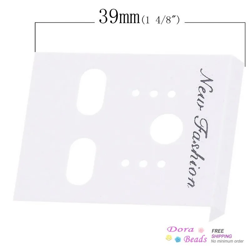 Earrings Jewelery Display Cards White 39mm x 30mm 8.5mm 200PCs (B80105) | Украшения и аксессуары