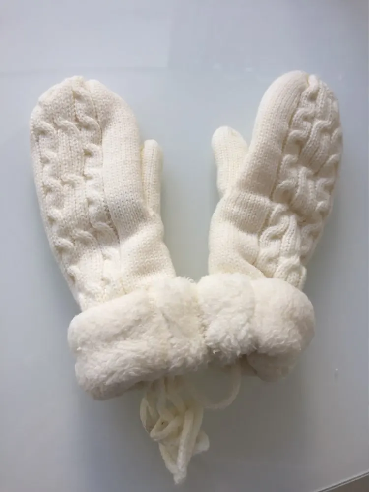 Женские зимние толстые кашемировые шерстяные перчатки с толстым слоем для