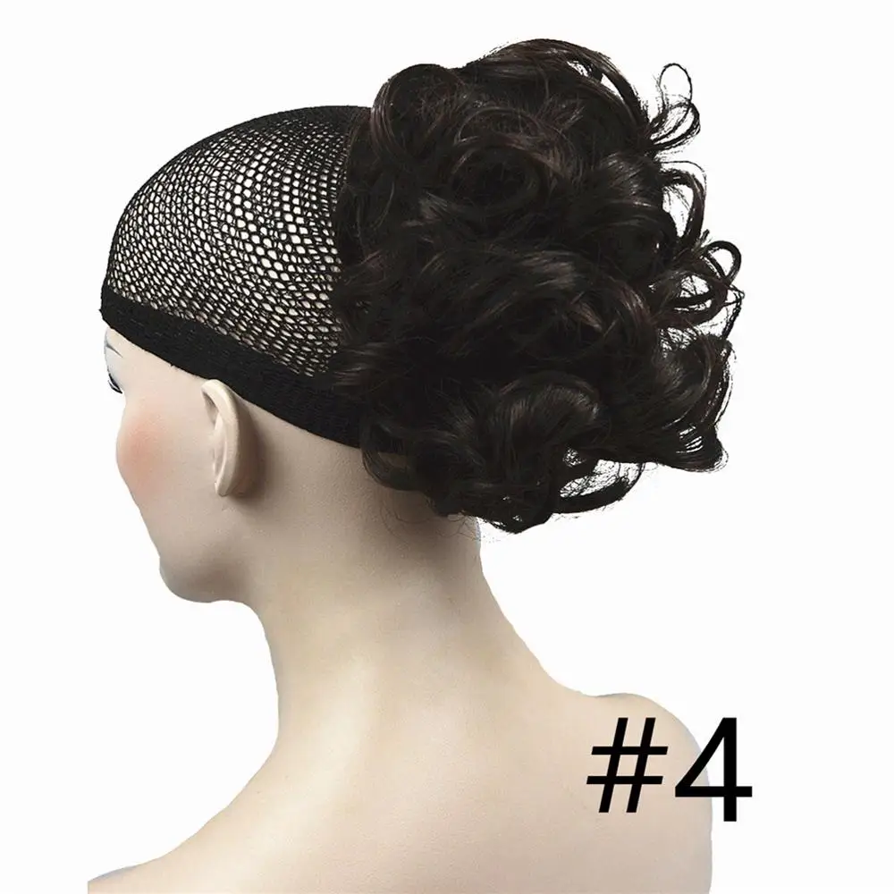#4 StrongBeauty короткий кудрявый коготь клип на волосы конский хвост шиньон синтетический парик для наращивания 42 цвета - Цвет: #4