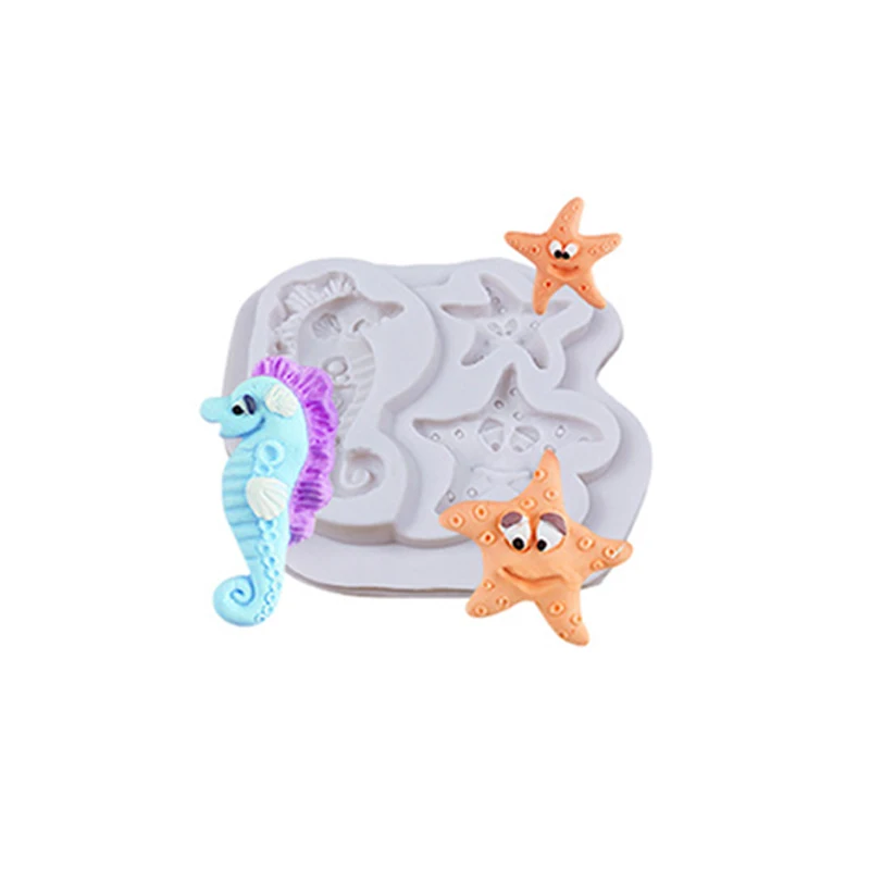 Силиконовая форма Meibum для украшения тортов в форме морской звезды лошади помадки