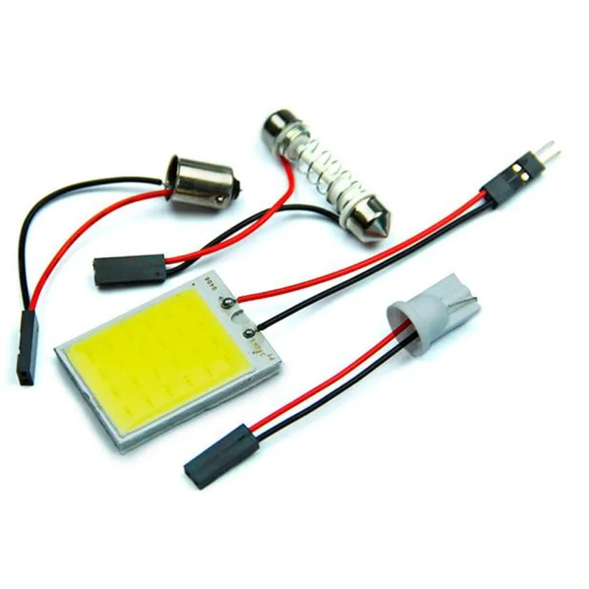 Высокое качество 8W COB 24 Chip LED интерьер автомобиля Свет T10 12V Панель источник