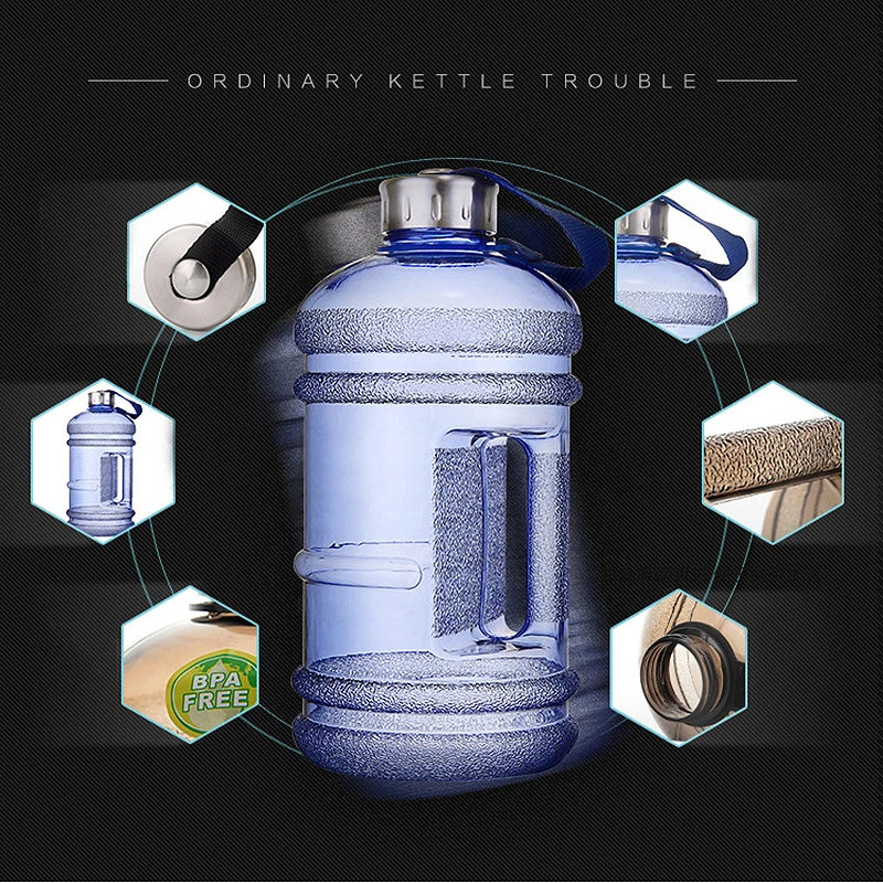 Бутылки для воды с большой емкостью 2 2л занятий спортом на открытом воздухе в