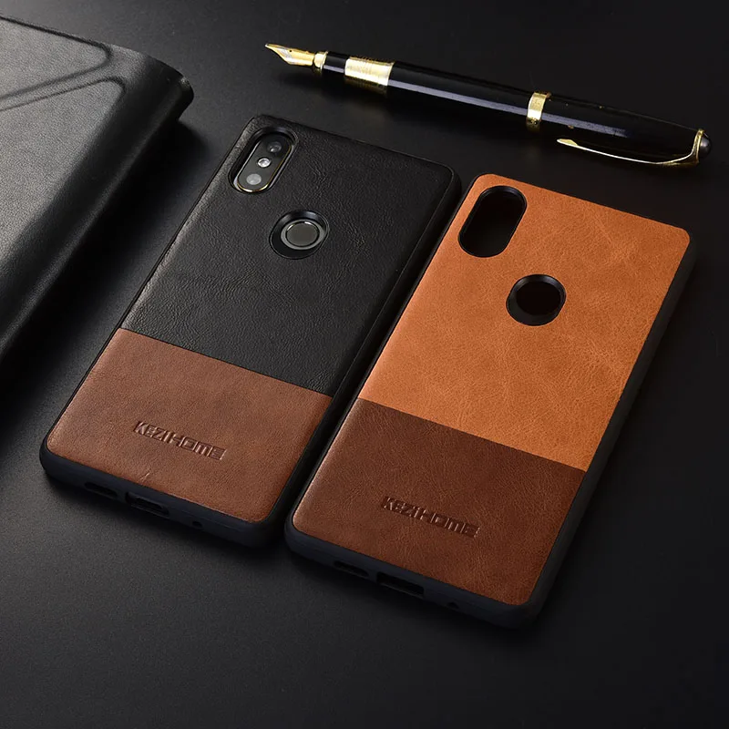 Чехол для Xiaomi Mi Mix 2S KEZiHOME роскошный популярный цвет натуральная кожа силиконовый