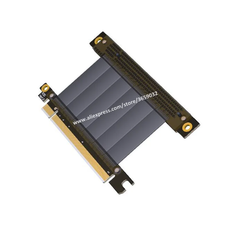 Переходник Gen3.0 PCI E x16 на 3 0 штекер гнездо угловой левый 20 см 25 Express pcie 16x pci e