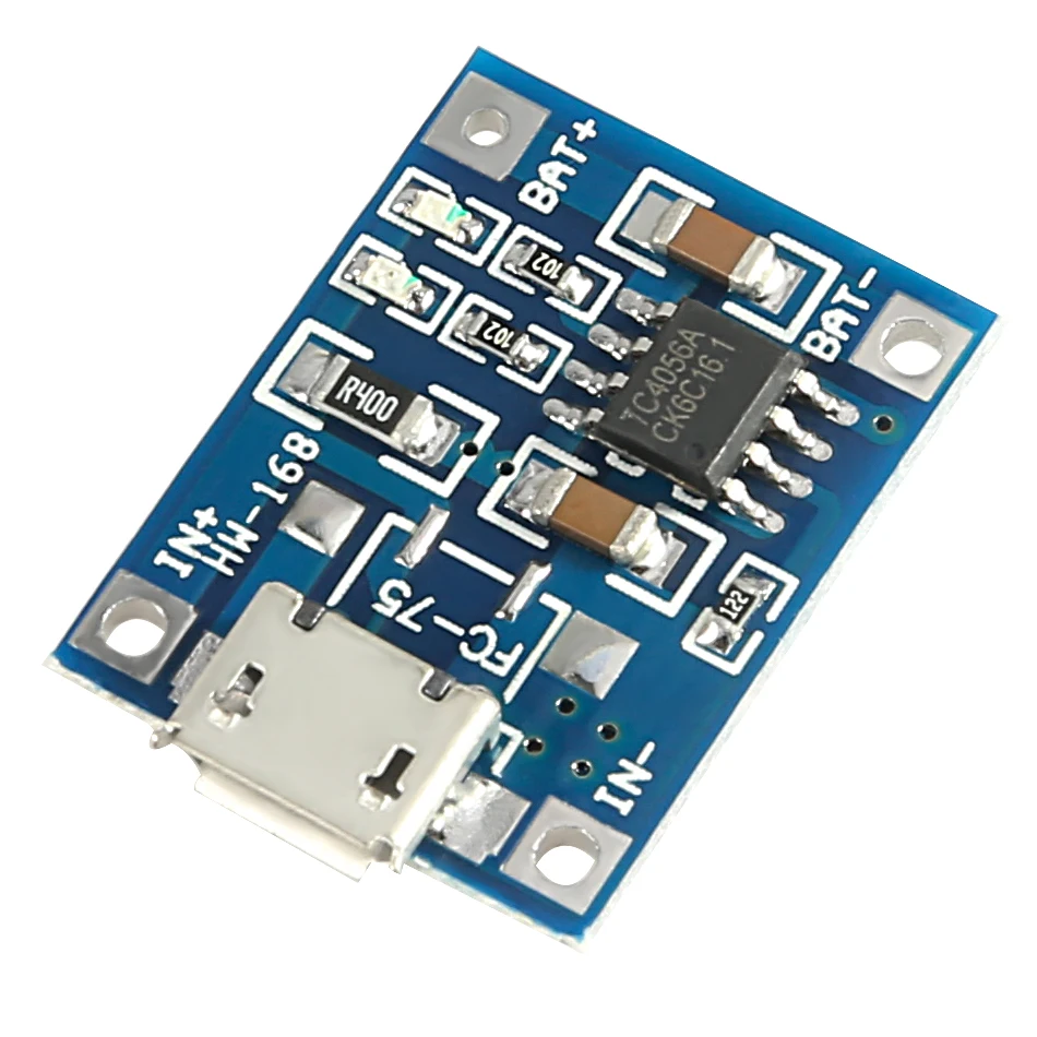 1 шт. TP4056 Micro USB 5 в 1A модуль зарядного устройства литиевой батареи зарядная плата с