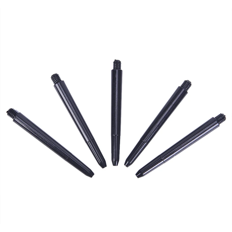 

50pcs/lot Black Nylon Dart Shafts 2BA 48mm Screw Thread Plastic Darts Rod Stems Darts Accessories