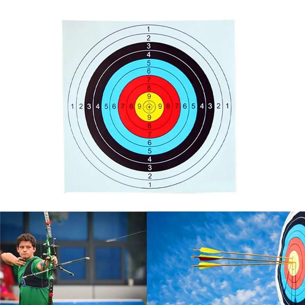 

New 10Pcs Color Printed Standard Arrow Bow Shooting Practice Archery Target Paper