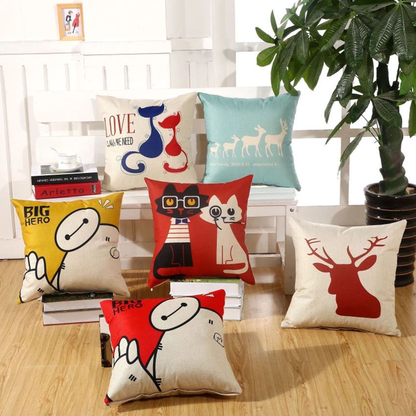 Новое Прибытие Творческий Мультфильм Белье Хлопок Наволочка Кресло-Кровать