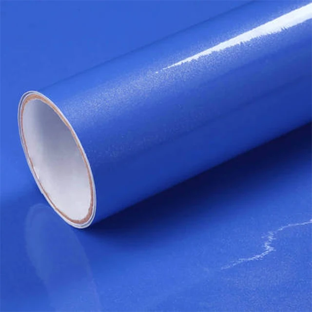 blue Самоклеющиеся блестящие обои для гардероба, маслостойкие, водонепроницаемые, для кухонного шкафа, для ремонта, настенные Стикеры, домашний декор, съемная наклейка - Color: blue