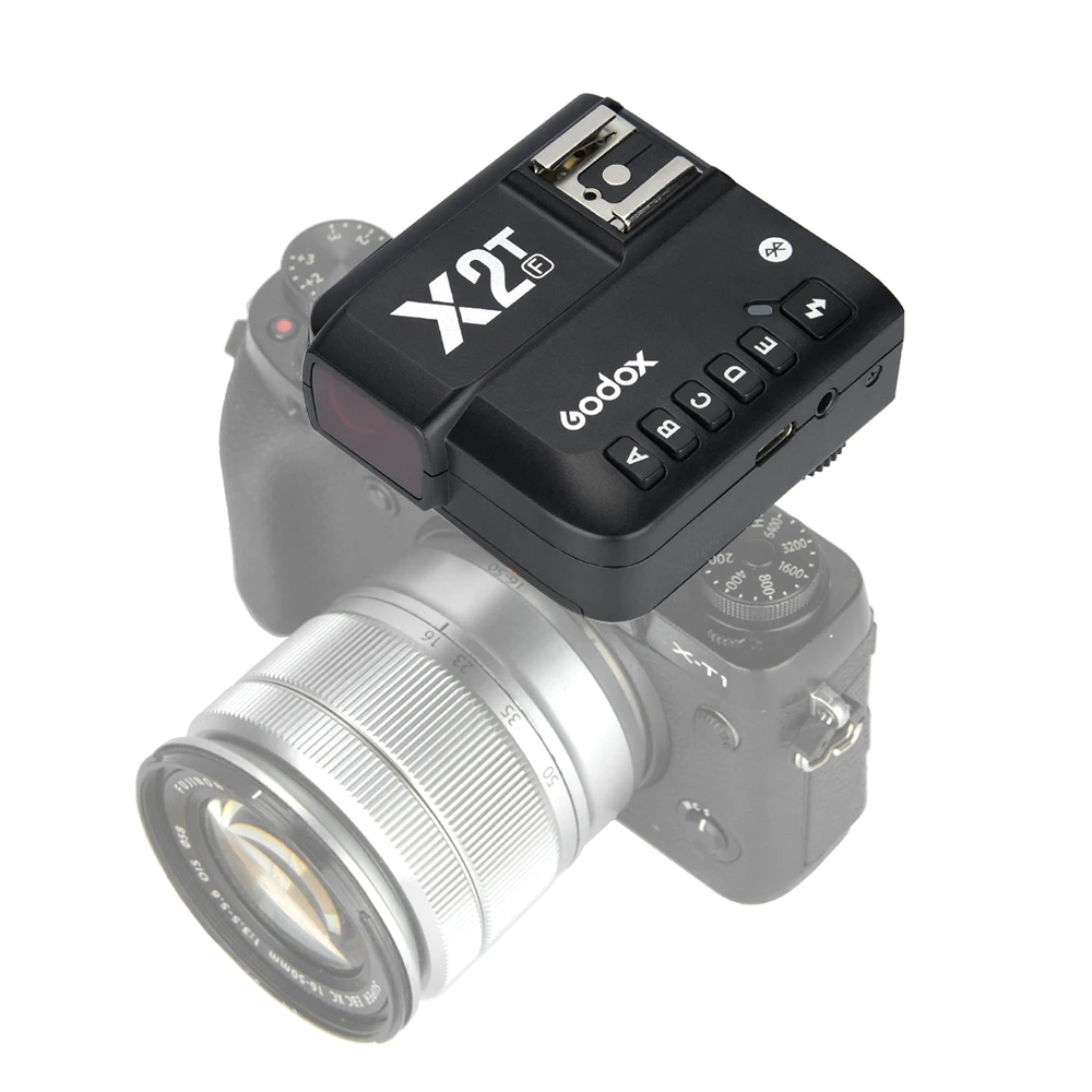 Godox X2t f Ttl 2 4g беспроводной триггер вспышки 1/8000s Hss Передатчик Кнопка спуска затвора