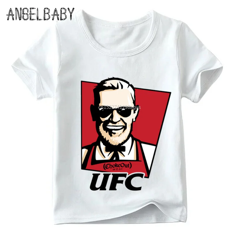 Модная детская футболка с принтом MMA Conor Mcgregor летние белые топы коротким рукавом