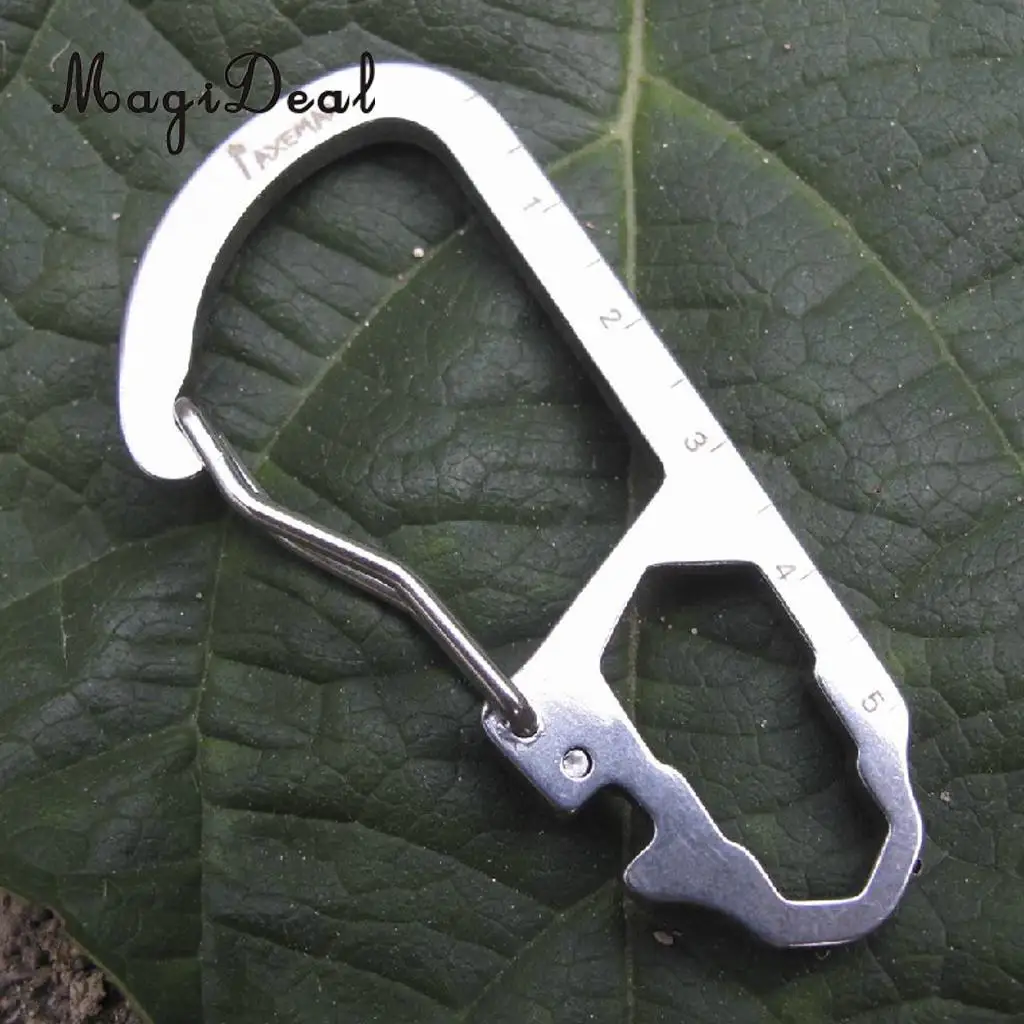 Многофункциональный Карабин из нержавеющей стали MagiDeal застежка с застежкой