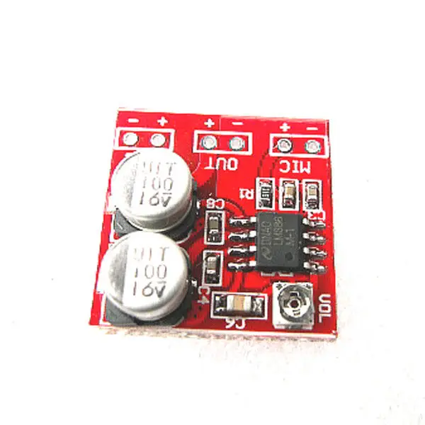 DC 5в 12в LM386 Electret микрофон усилитель мощности платы усиление 200 раз MIC amp 6В