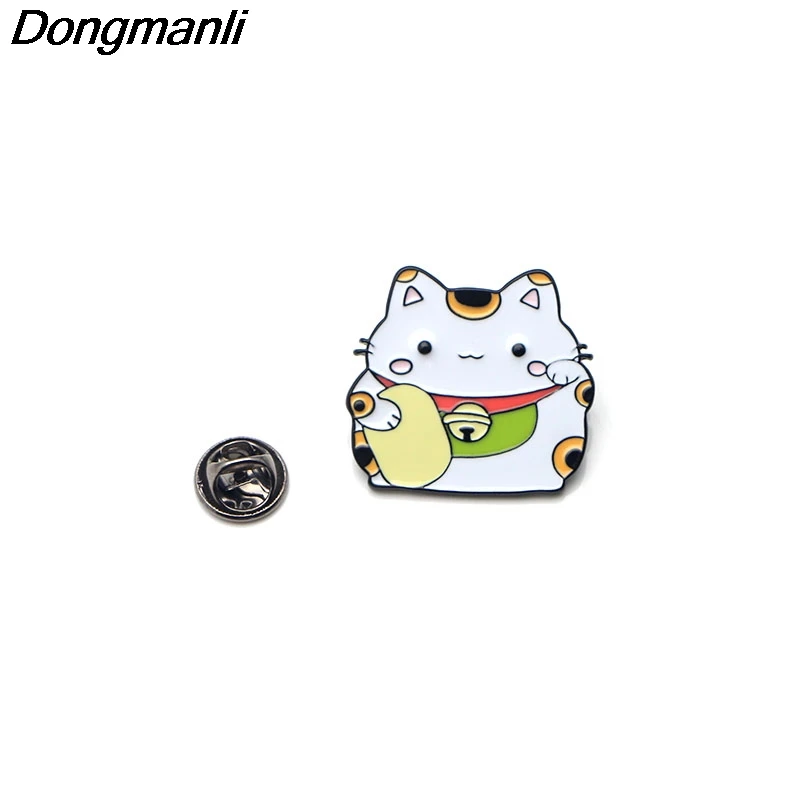 P2719 Dongmanli Япония милые Фортуны кошки эмалированные булавки и броши для женщин