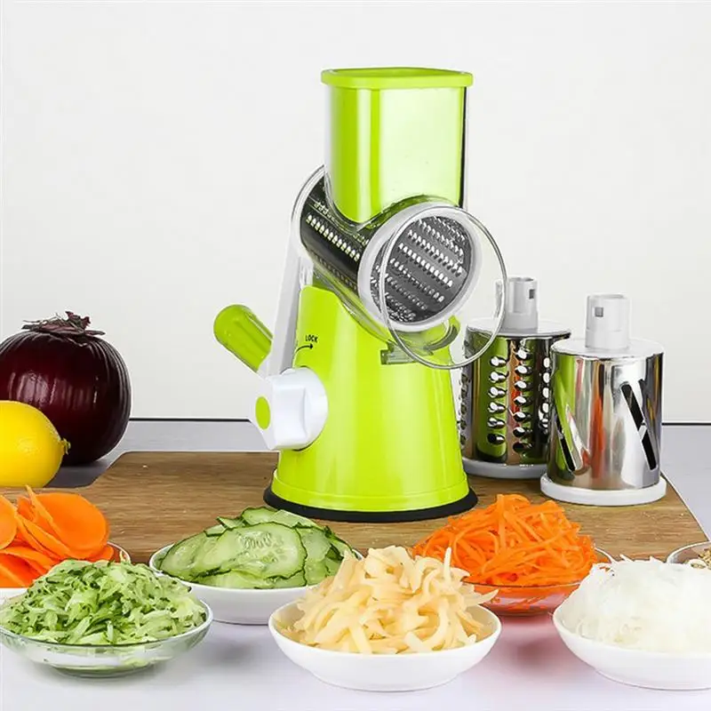 

Rotary Vegetable Slicer Cheese Grater Mandoline Shredder Nut Grinder Hand Crank Manual Slicers Fruits Vegetables