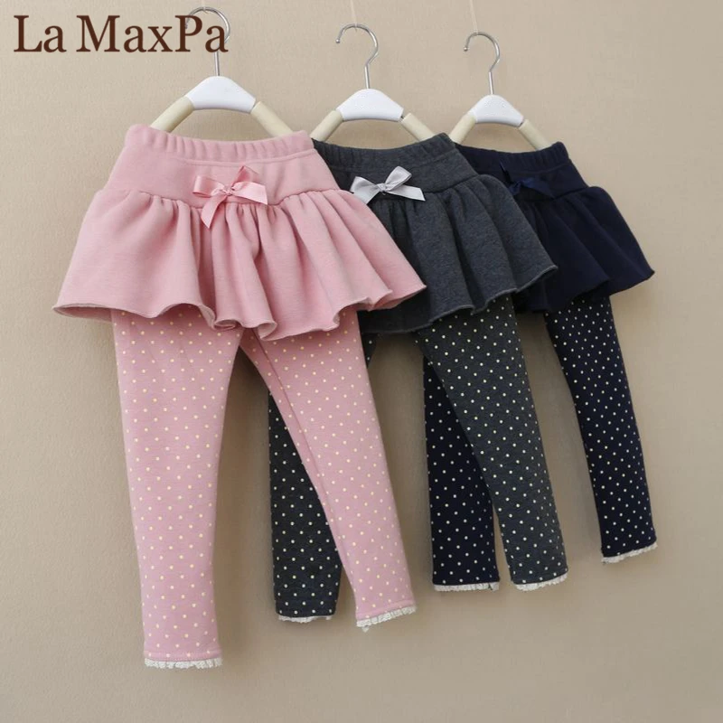 La MaxPa Girl Leggings Skirt-pants Children Cute Cake Skirt Baby Winter Warm Cotton Kids For 2-8 | Детская одежда и обувь