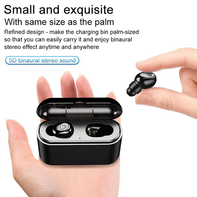 Bluetooth Wireless Earphone Tws Mini 5.0 Headphone With Charging Box 2200Mah Sports Stereo Headset For Ios Android | Электроника