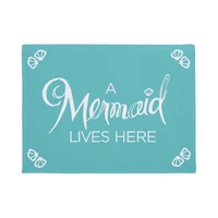 a mermaid lives here doormat home decoration entry non slip door mat rubber washable floor home