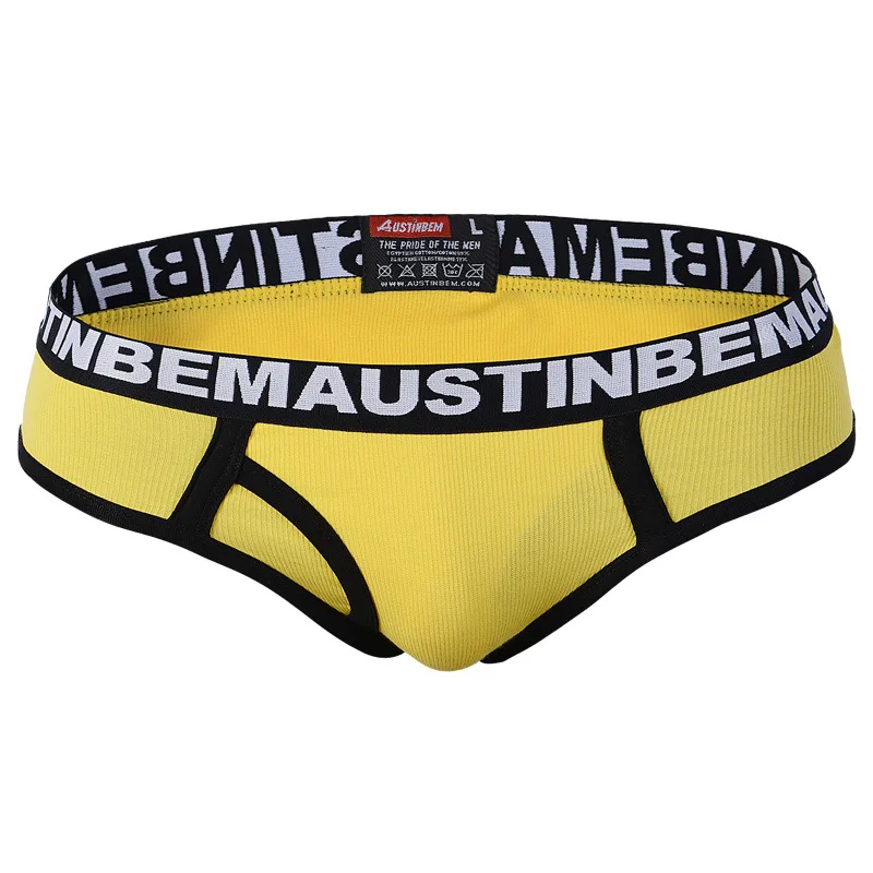 Мужское однотонное дышащее нижнее белье треугольные спортивные крутые шорты