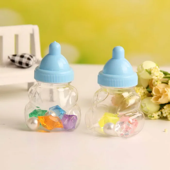 Baby Shower коробка конфет бутылка для девочек в розовом цвете голубая вечеринка