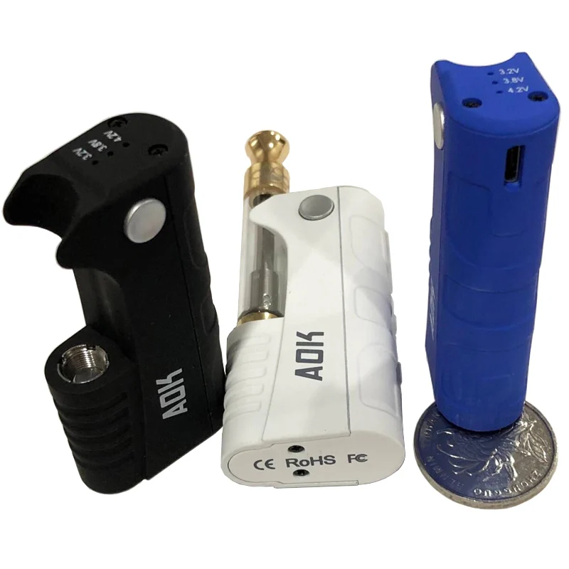 100 шт./лот AOK CBD Vape мод батарея 450 мАч Preheat переменное напряжение 510 коробка с резьбой