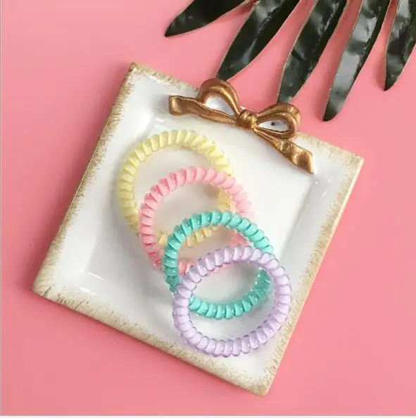 Новое поступление (5 шт./лот) модное резиновое кольцо для волос ярких цветов в