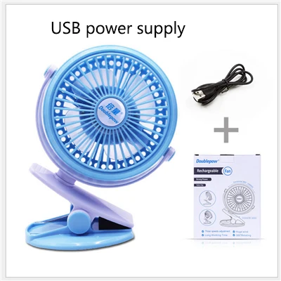 blue 01 USB Перезаряжаемый Настольный/настольный вентилятор мини портативный вентилятор с зажимом вращающийся на 720 градусов вентилятор с ночным светильник - Цвет: blue 01