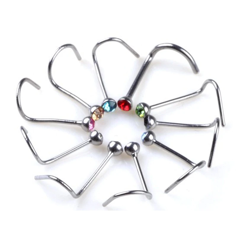 Оптовая продажа 30 шт. хирургическая стальная кристаллическая Носовая кость