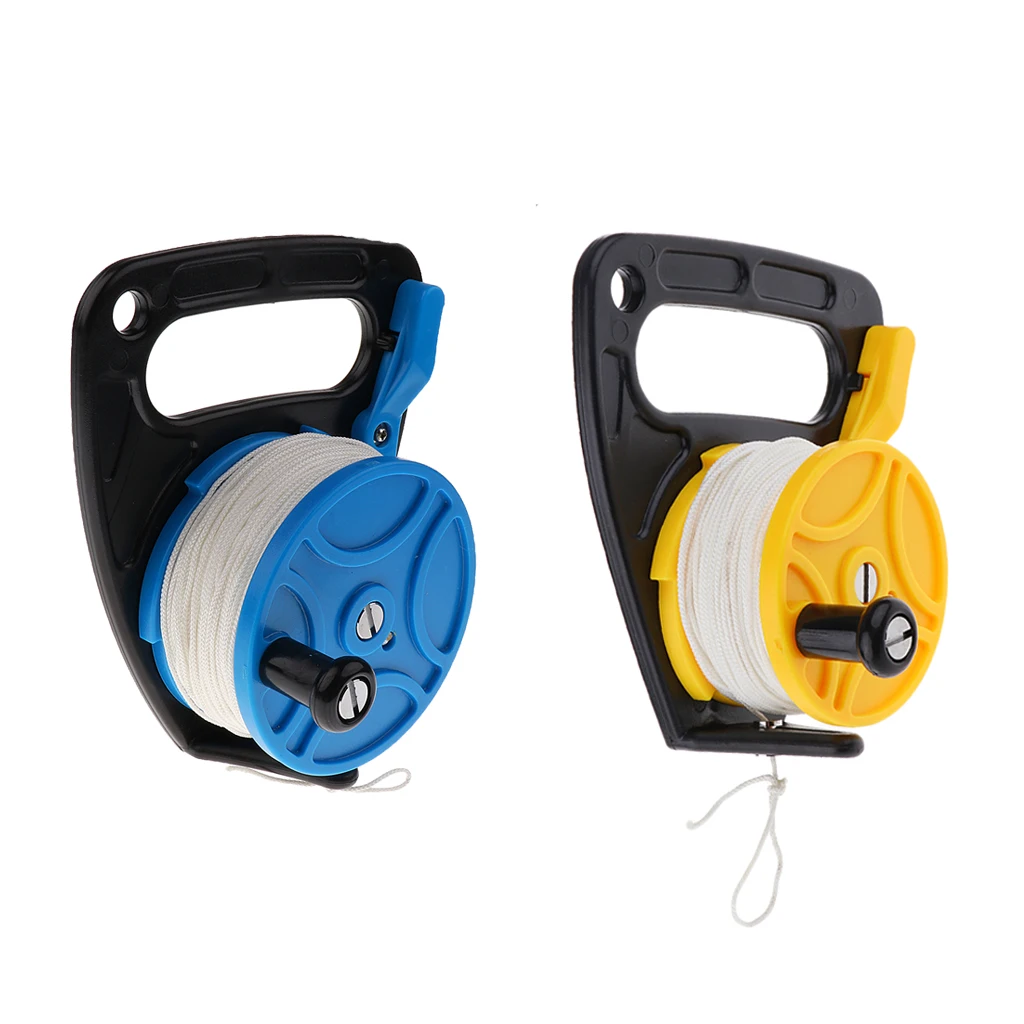 

2Pcs Scuba Diving Cave Reel Guide Line Kayak Anchor Gear Equipment Accessories with Plastic Handle Line Wheel