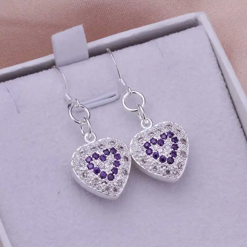 Free Shipping 925 Sterling Silver Earring Fine Fashion Plated Zircon Clip Stud Jewelry SMTE287 | Украшения и аксессуары