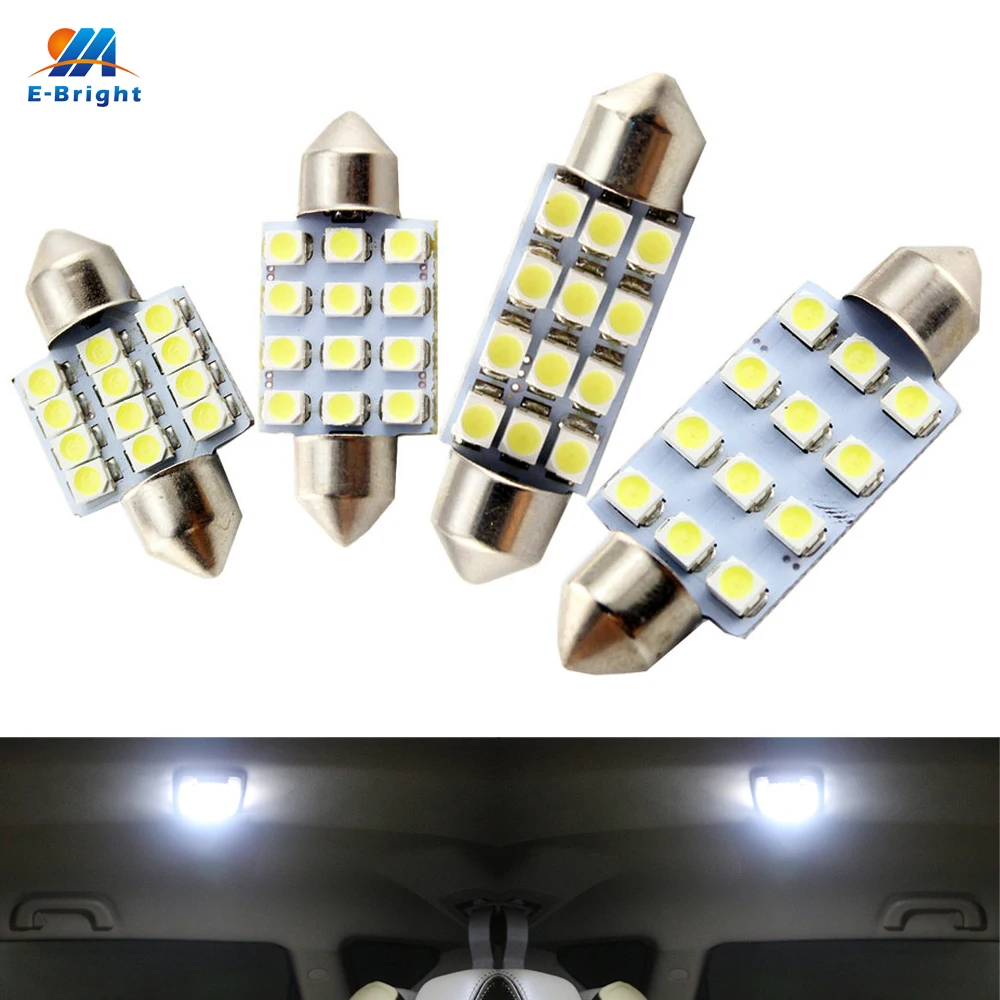YM E Bright 100 шт. C5W 31 мм 36 39 41 1210 12 SMD 3528 светодиодные внутренние лампы для чтения
