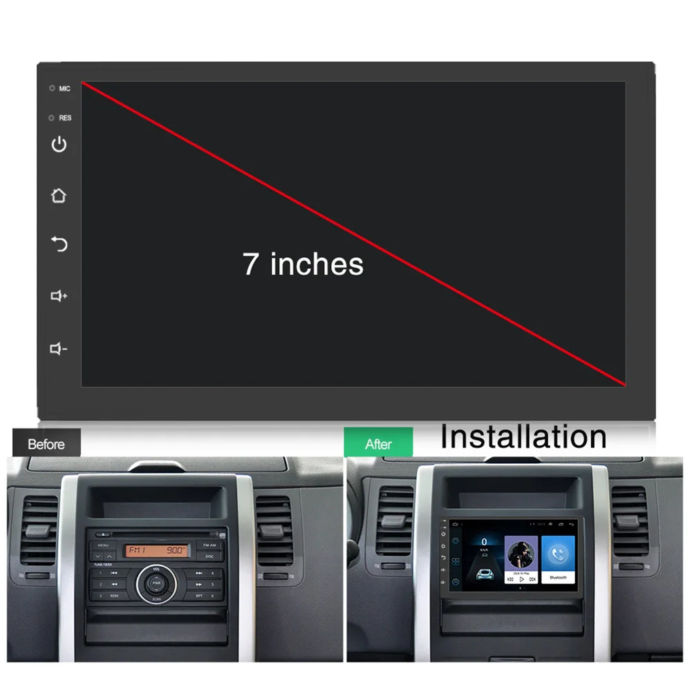 Автомобильный радиоприемник с навигацией GPS плеер Bluetooth Full HD 1080P 7 дюймов wi-fi