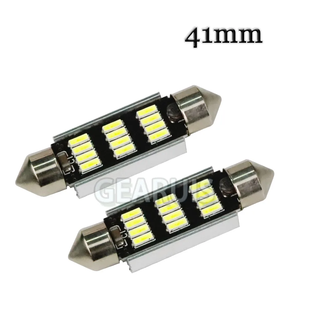 10 шт. гирлянда 31 мм 36 39 41 Светодиодная лампа C5W сверхъяркая 4014 SMD Canbus без ошибок для