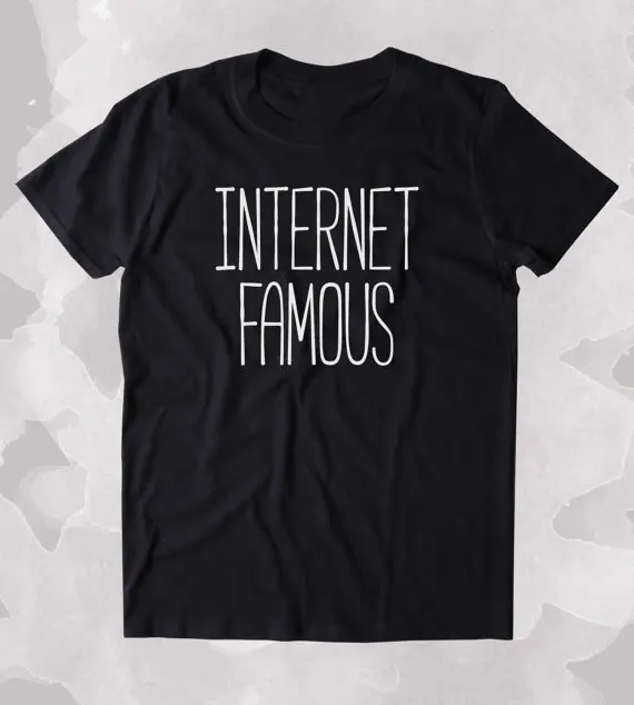 Интернет рубашка знаменитая в соцсети наркоман блоггер Youtuber Tumblr одежда T shirt