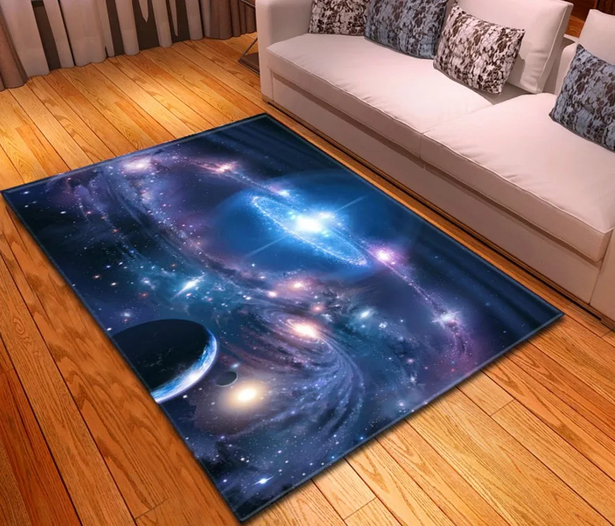 2 Простой Таинственный Звездное ковер для гостинной спальни столовая rugs and carpets шелковистый для дома, гостиной Космический galaxy ковер - Цвет: 2