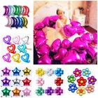 18 дюймов красного цвета с аппликацией в виде Золотой Звезды Фольга воздушный шар с гелием сердце гелиевые надувные шары воздушный шар День рождения подкладкой детская верхняя одежда с воздушный шар свадебное воздушный шар