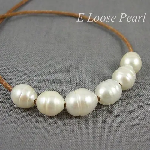 

wholesaleFreshwater Pearls Nugget Large Hole Pearl White Rice Pearl 9.5-10mm 2mm Hole 10pcs