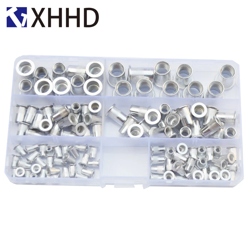 Алюминиевая заклепочная гайка клепки щелочные вставки Набор насадок в