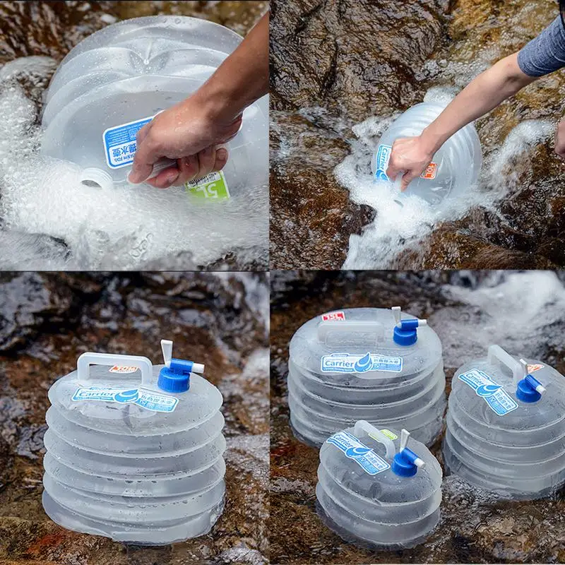 Наружное ведро для воды 5L/10L/15L Пищевой ПК бак походные аксессуары кемпинга