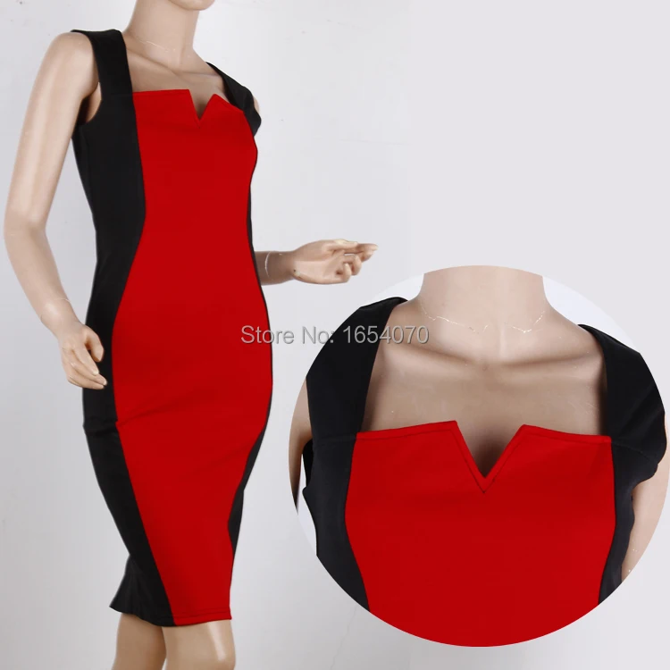 2015 Vestidos Femininos Vestido De Festa The New European And American Fashion Color Matching Sexy Sleeveless Dresses Wholesale | Женская