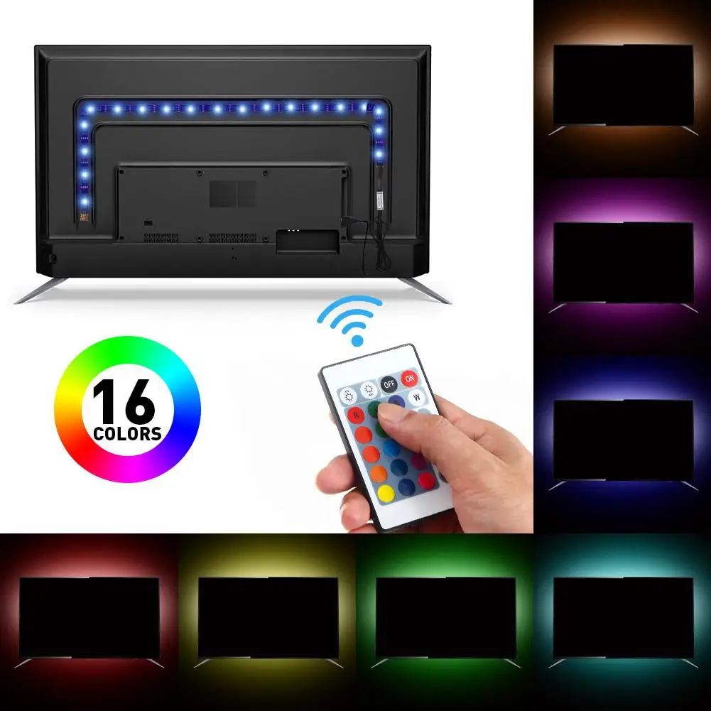 

AKDSteel LED Light Strip,30 LED TV Backlight Strip, Multicolor Dimmable LED Light Strip for TV Set, Computer, Home Theater, Bar