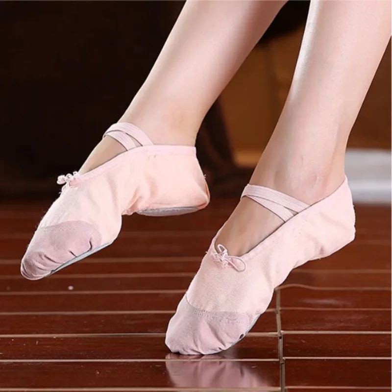 

2021 Canvas Soft Sole Ballet Dance Shoes For Women Gym Dance Sport Shoes Profession Comfortable Fitness Breathable Dancing Shoes