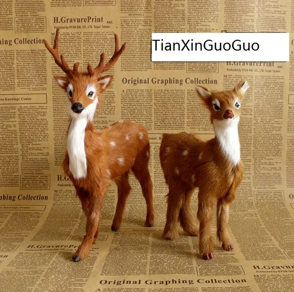 Sika deers/модель из полиэтилена и меха для мужчин женщин одна партия/2 шт. украшение