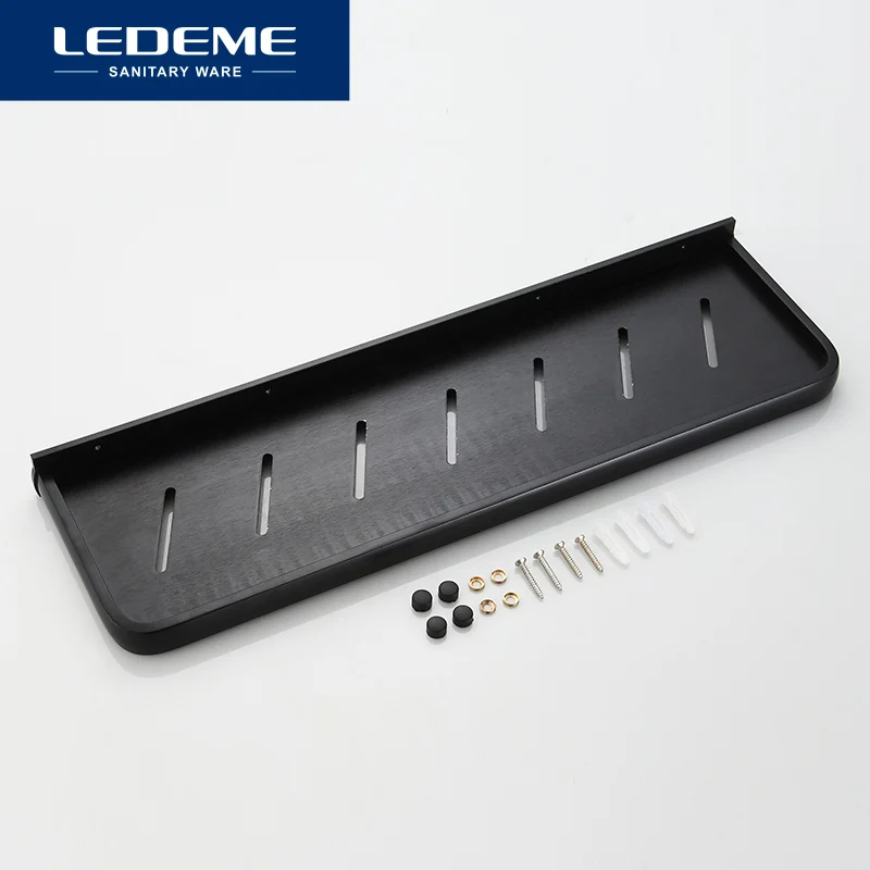 Одноуровневая лакированная угловая полка для ванной LEDEME полки душа и комнаты