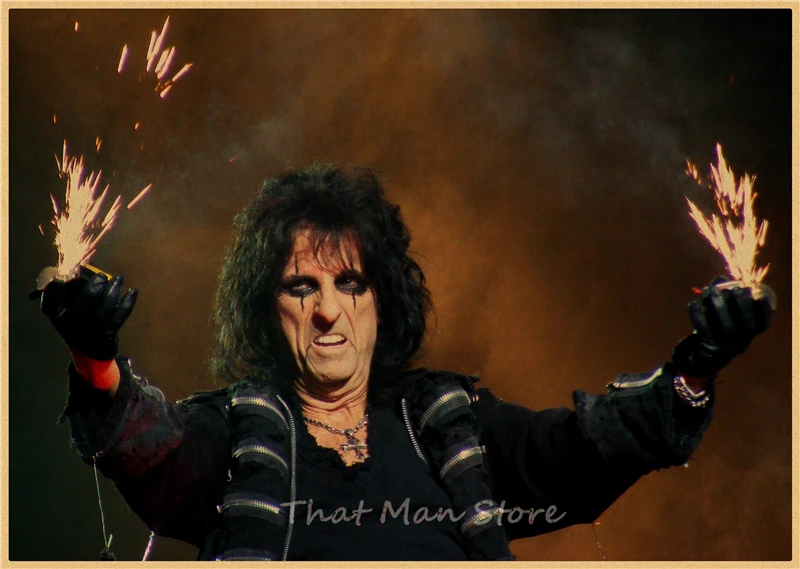 ROCK Alice Cooper retro Kraft Paper Poster vintage Wall Sticker Living Room Painting bar home pub cafe decor