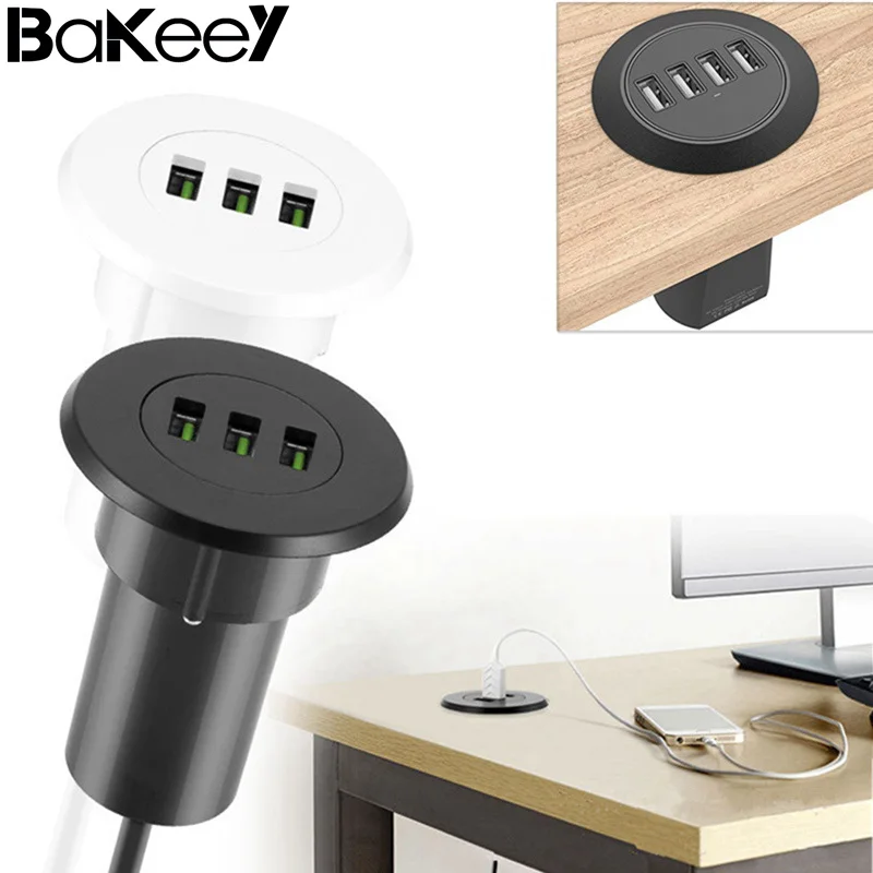 Настольное зарядное устройство Bakeey 3 USB 5 в 1 а с отверстиями европейской вилкой