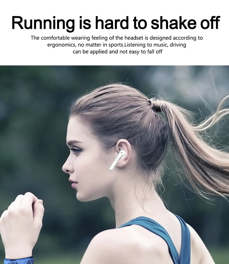 Беспроводные наушники Bluetooth 5,0, настоящие Беспроводные наушники с микрофоном, Bluetooth наушники, спортивные наушники для телефона, чехол для зарядки